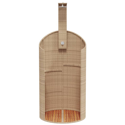 havebruser 100x100x241,5 cm polyrattan og akacietræ beige