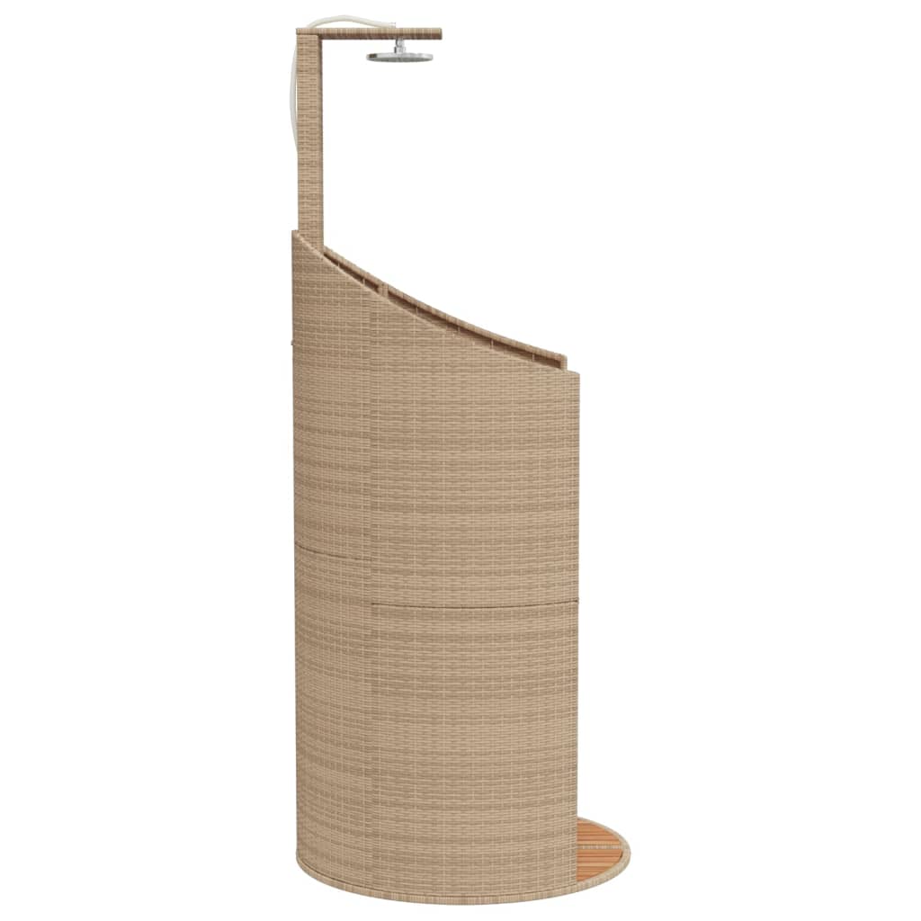 havebruser 100x100x241,5 cm polyrattan og akacietræ beige