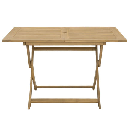 foldbart havebord 120x70x75 cm massivt akacietræ