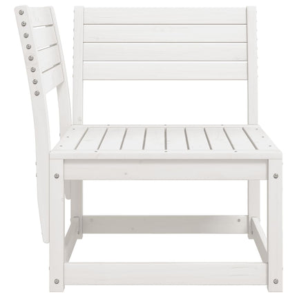 hjørnemodul til havesofa 73x73x78 cm massivt fyrretræ hvid