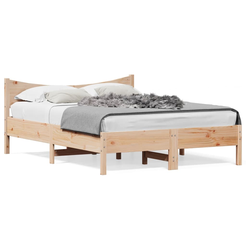 sengeramme uden madras 120x200 cm massivt fyrretræ