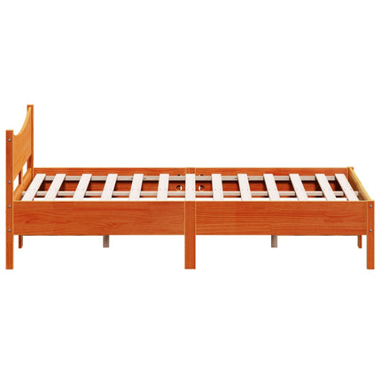 sengeramme uden madras 120x200 cm massivt fyrretræ gyldenbrun