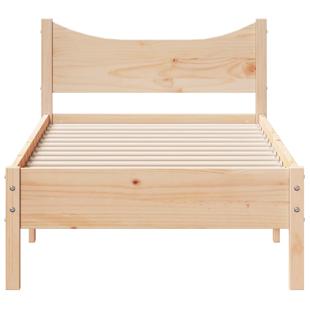 sengeramme uden madras 90x200 cm massivt fyrretræ