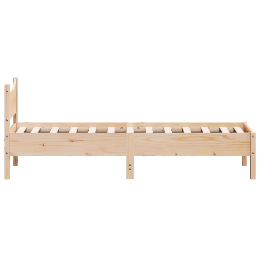 sengeramme uden madras 90x200 cm massivt fyrretræ