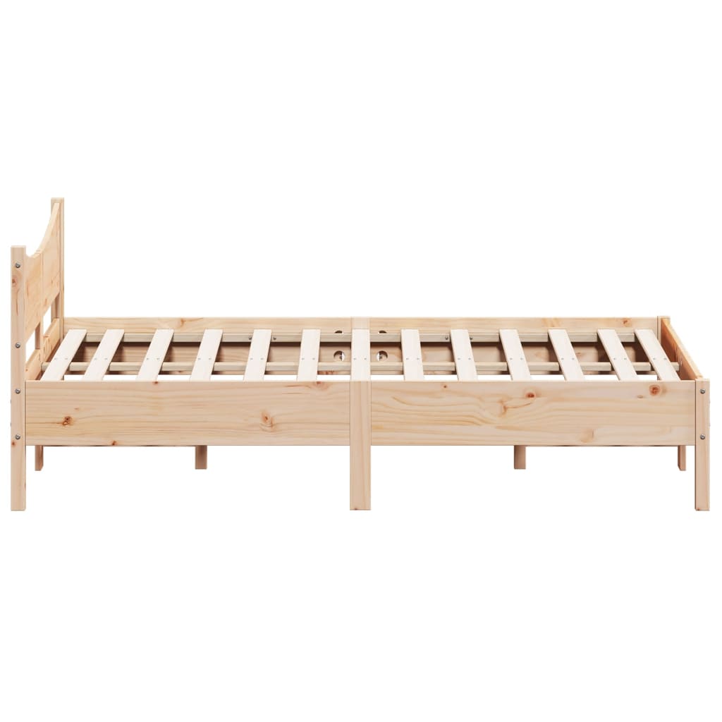 sengeramme uden madras 140x190 cm massivt fyrretræ