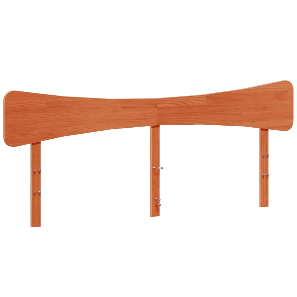 sengegavl 180 cm massivt fyrretræ gyldenbrun