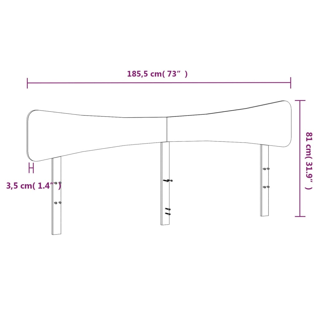 sengegavl 180 cm massivt fyrretræ gyldenbrun