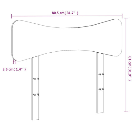 sengegavl 75 cm massivt fyrretræ hvid