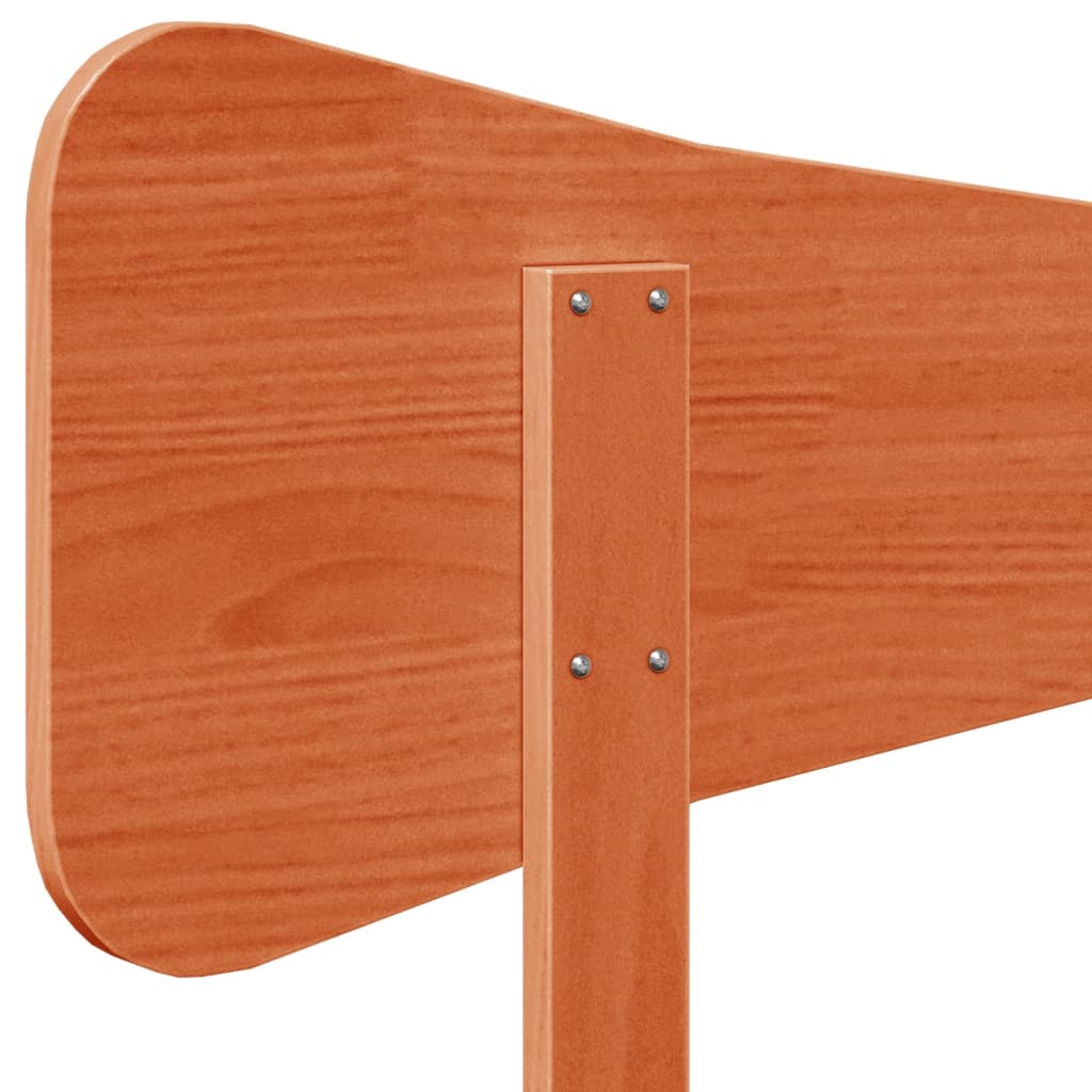 sengegavl 75 cm massivt fyrretræ gyldenbrun