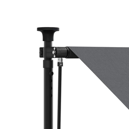 markise 400x150 cm sammenrullelig stof og stål antracitgrå