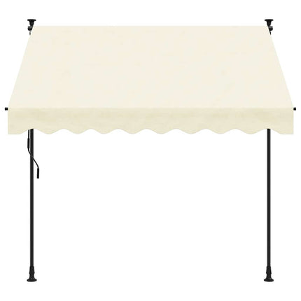 markise 250x150 cm sammenrullelig stof og stål cremefarvet
