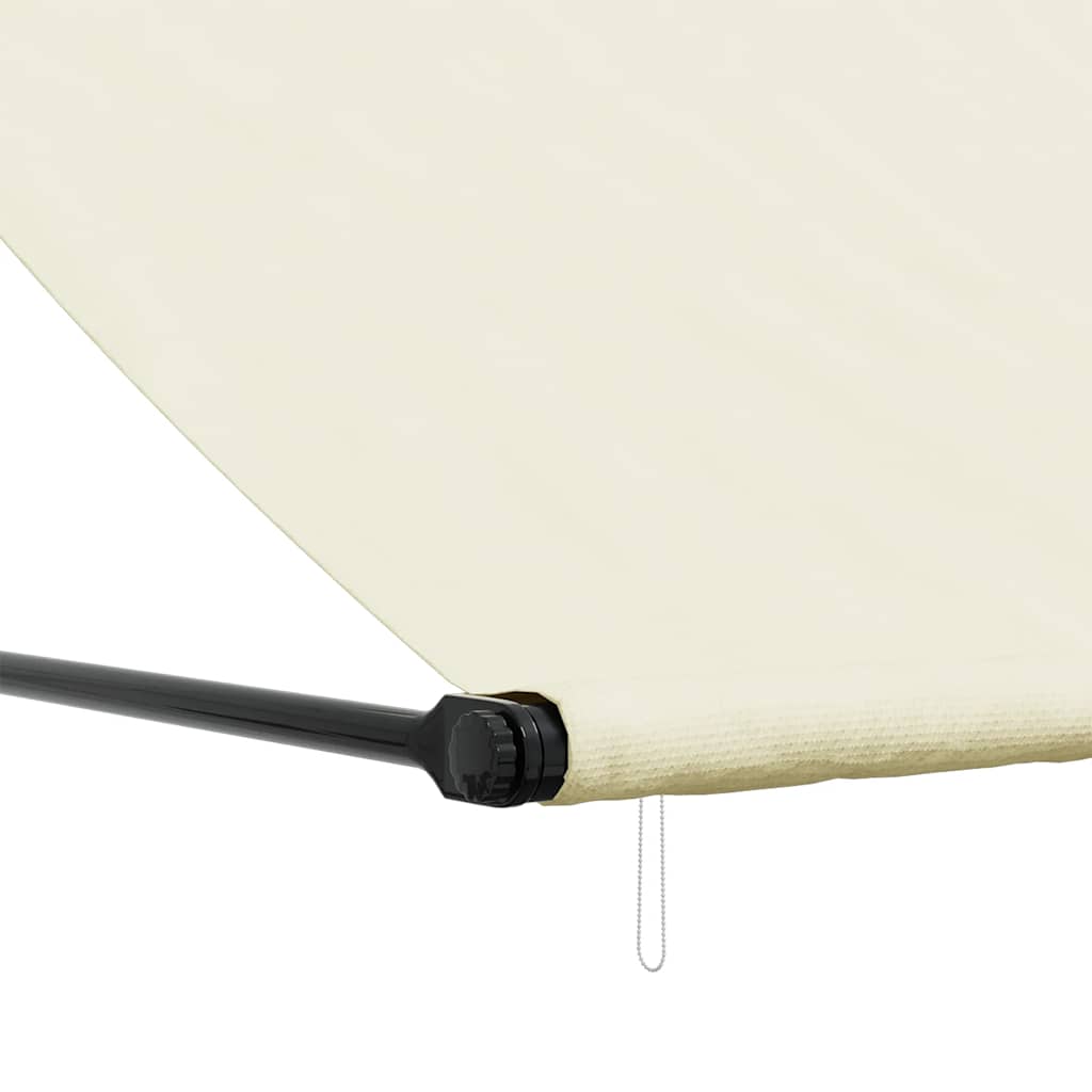 markise 300x150 cm sammenrullelig stof og stål cremefarvet