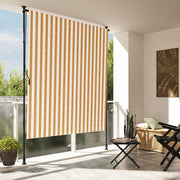 udendørs rullegardin 200x270 cm stof og stål orange og hvid