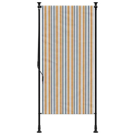 udendørs rullegardin 100x270 cm stof og stål gul og hvid