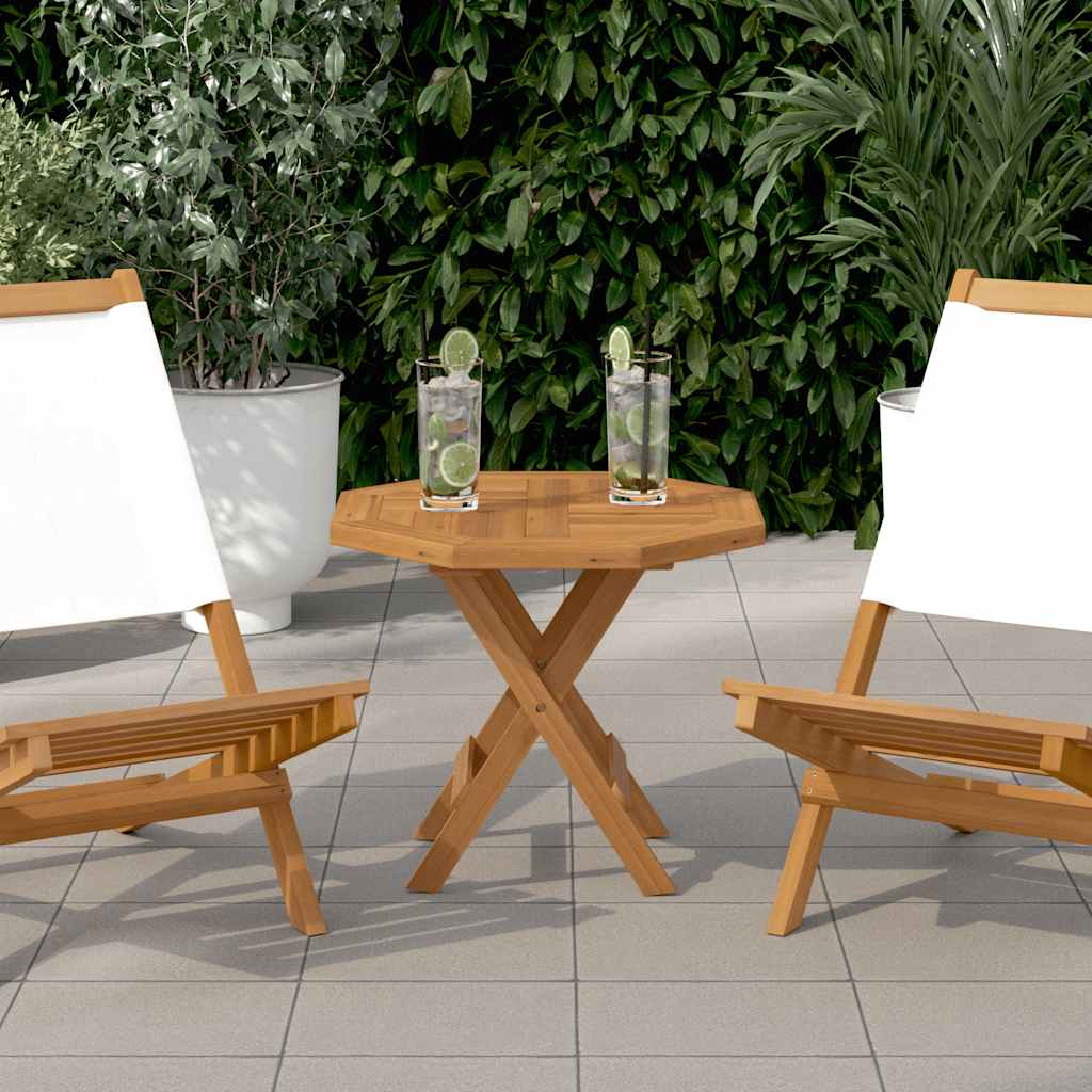bordplade 50x50x2,5 cm ottekantet massivt teaktræ