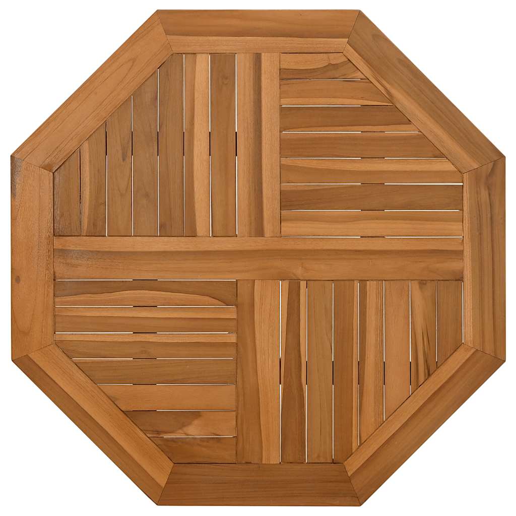bordplade 60x60x2,5 cm ottekantet massivt teaktræ
