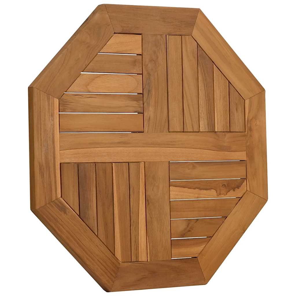 bordplade 60x60x2,5 cm ottekantet massivt teaktræ