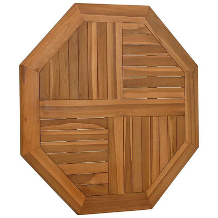 bordplade 80x80x2,5 cm ottekantet massivt teaktræ