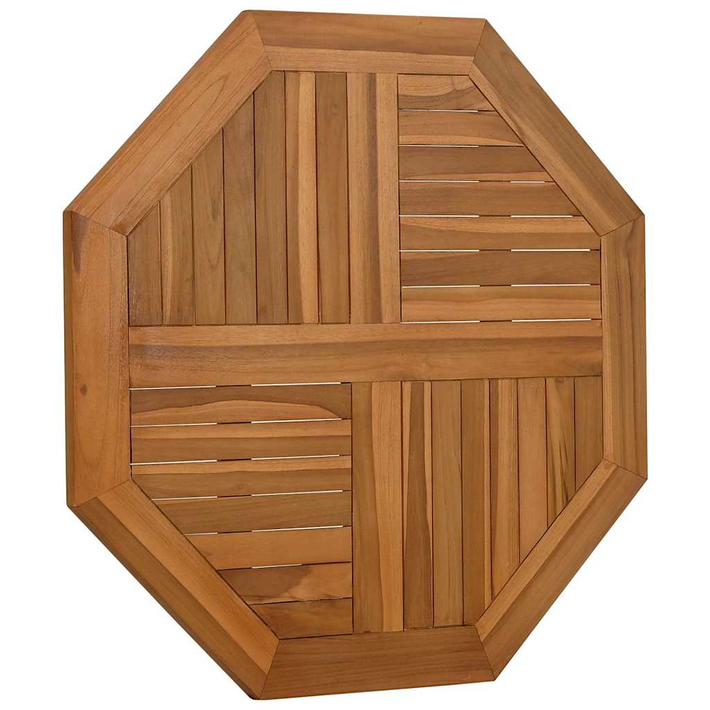 bordplade 80x80x2,5 cm ottekantet massivt teaktræ