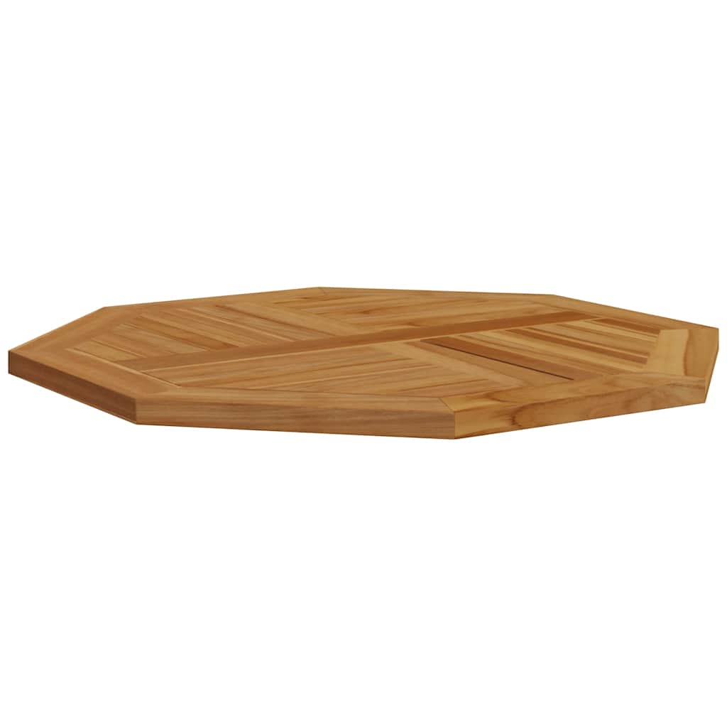 bordplade 80x80x2,5 cm ottekantet massivt teaktræ