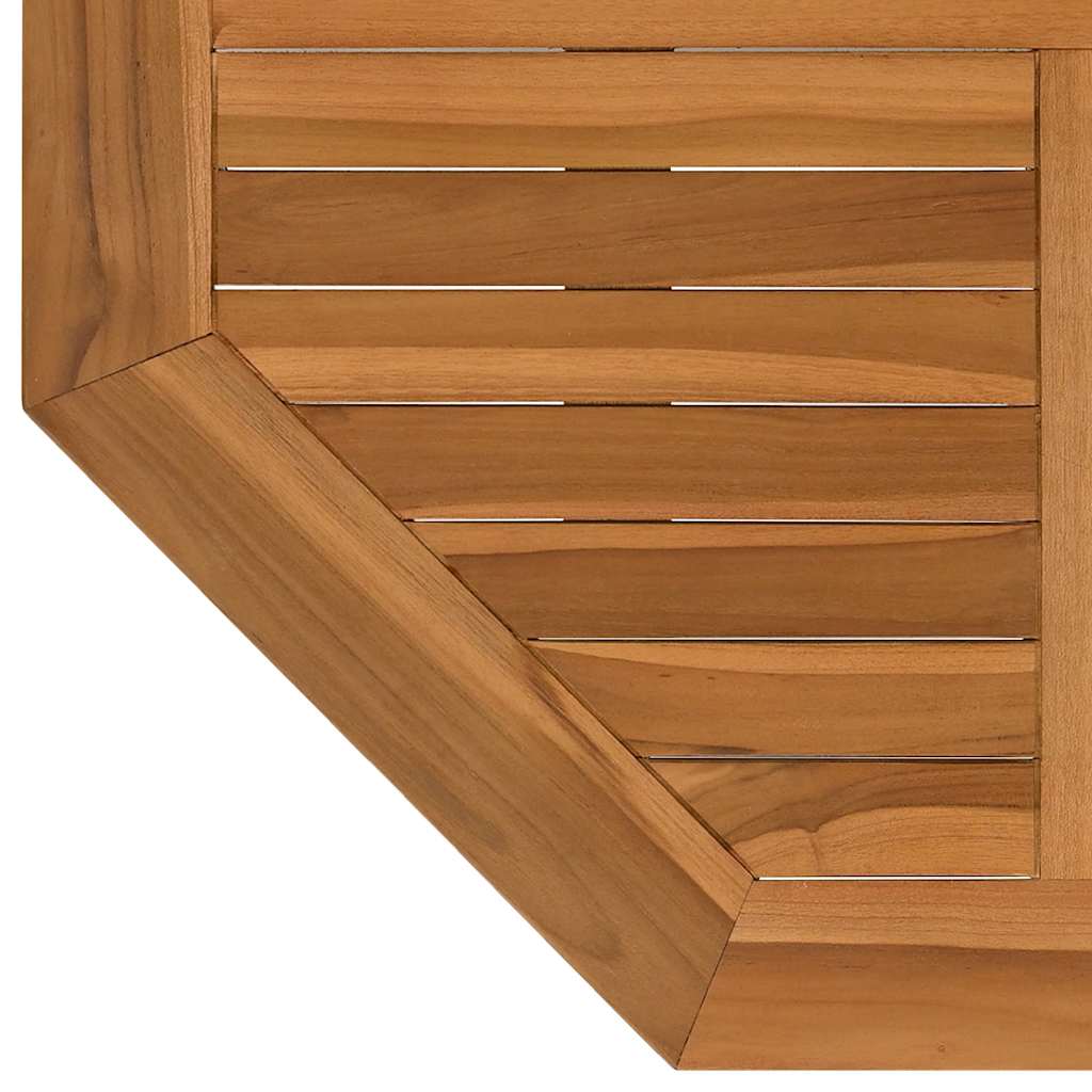 bordplade 80x80x2,5 cm ottekantet massivt teaktræ