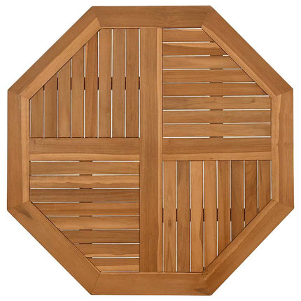 bordplade 90x90x2,5 cm ottekantet massivt teaktræ