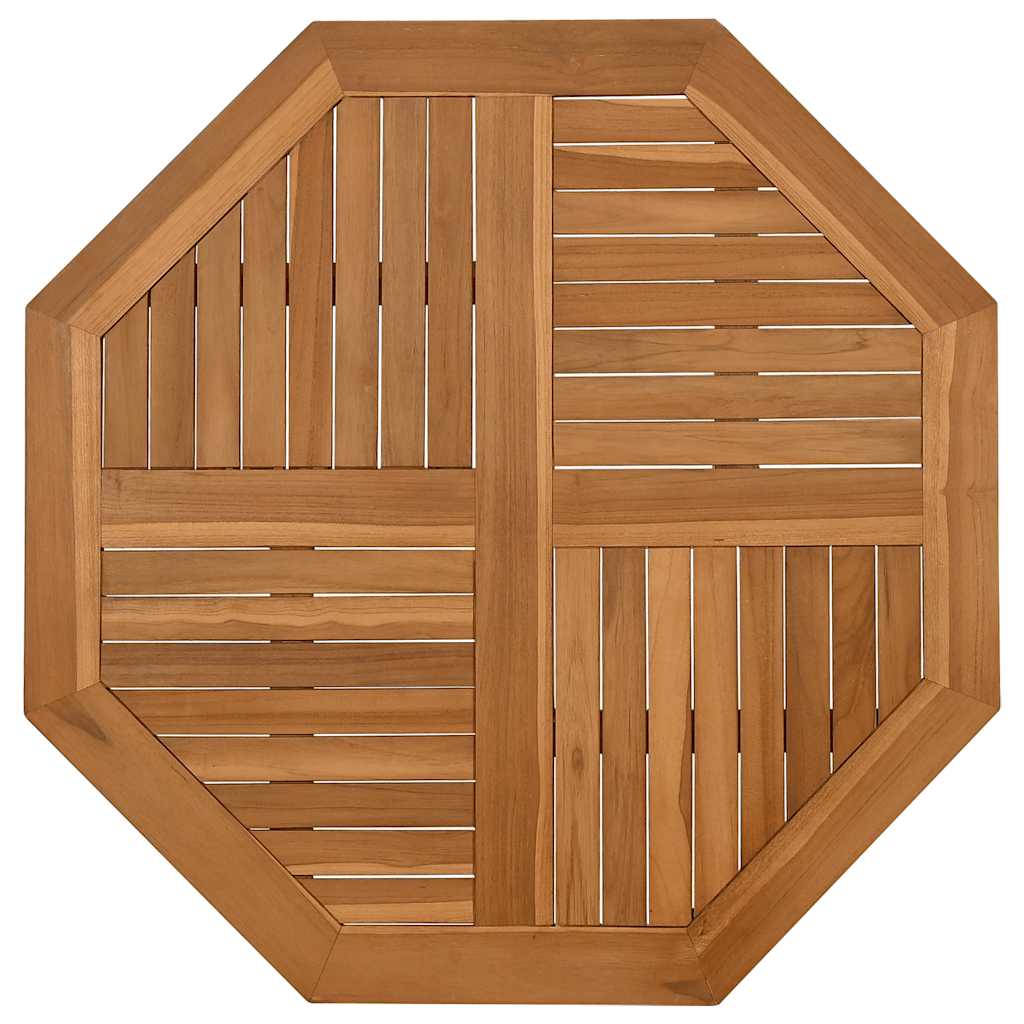 bordplade 90x90x2,5 cm ottekantet massivt teaktræ