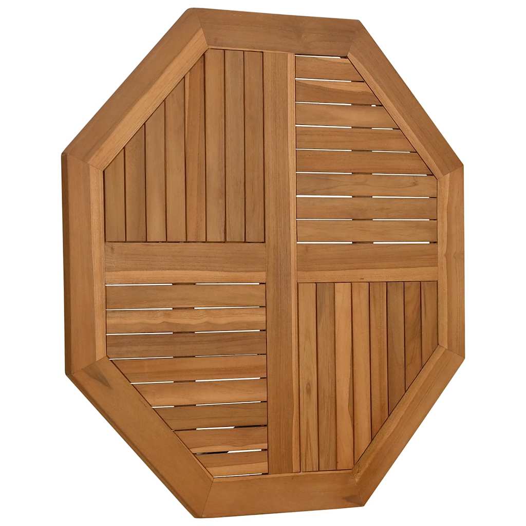bordplade 90x90x2,5 cm ottekantet massivt teaktræ