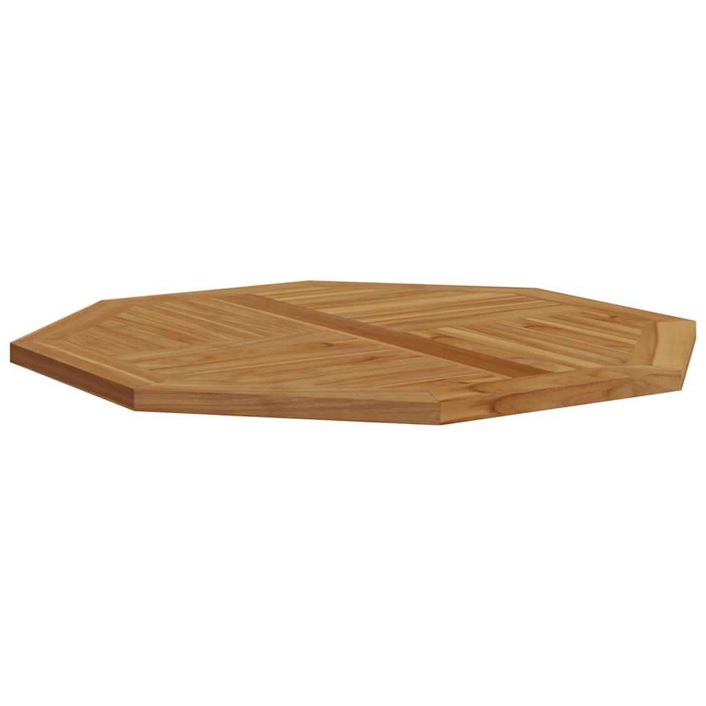 bordplade 90x90x2,5 cm ottekantet massivt teaktræ
