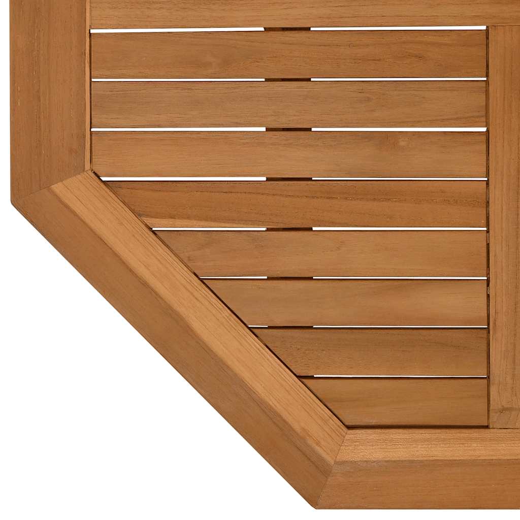 bordplade 90x90x2,5 cm ottekantet massivt teaktræ