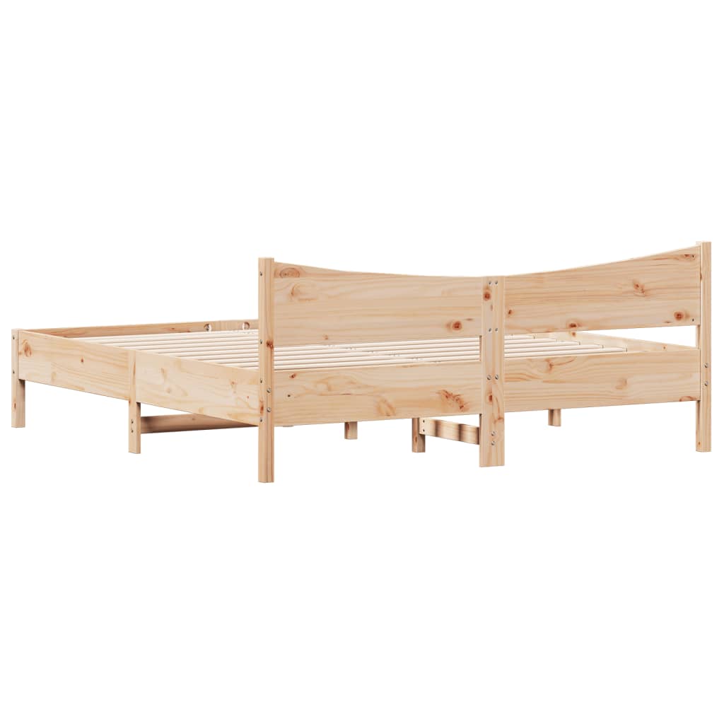 sengeramme uden madras 180x200 cm massivt fyrretræ