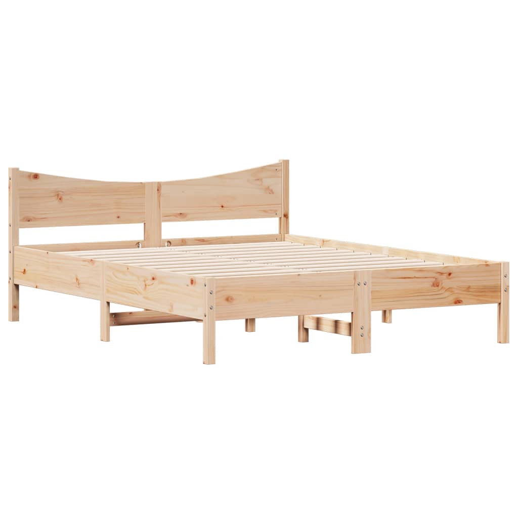 sengeramme uden madras 160x200 cm massivt fyrretræ
