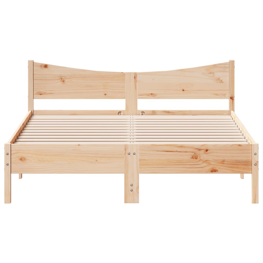 sengeramme uden madras 160x200 cm massivt fyrretræ