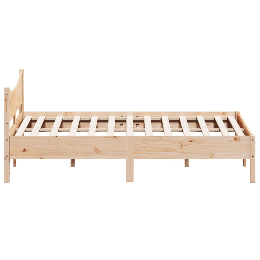 sengeramme uden madras 150x200 cm massivt fyrretræ
