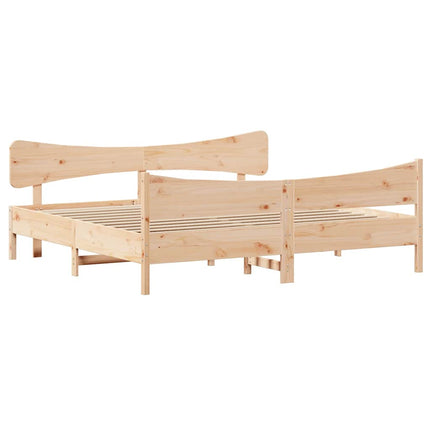 sengeramme uden madras 200x200 cm massivt fyrretræ