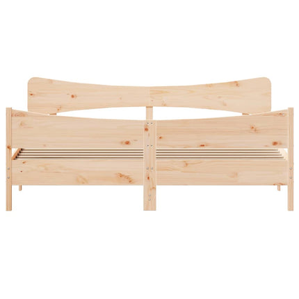 sengeramme uden madras 200x200 cm massivt fyrretræ