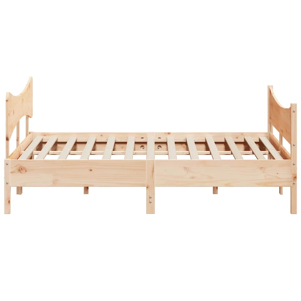 sengeramme uden madras 200x200 cm massivt fyrretræ