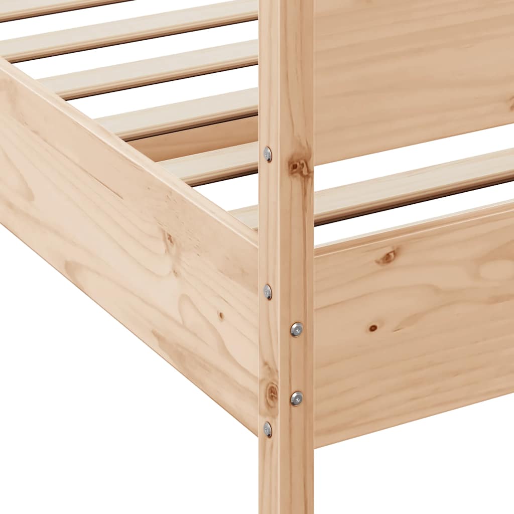 sengeramme uden madras 200x200 cm massivt fyrretræ