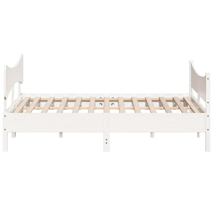 sengeramme uden madras 180x200 cm massivt fyrretræ hvid