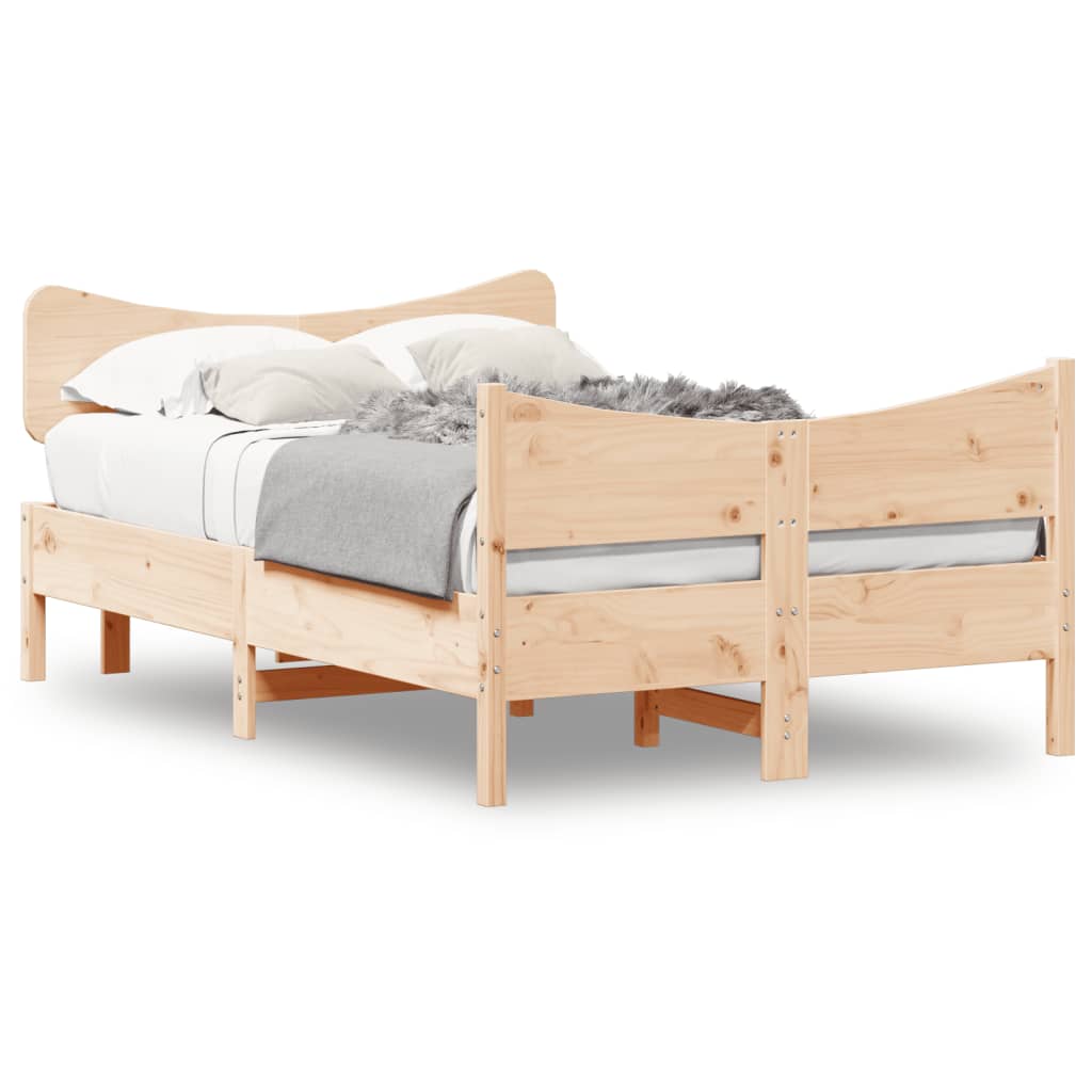 sengeramme uden madras 120x200 cm massivt fyrretræ