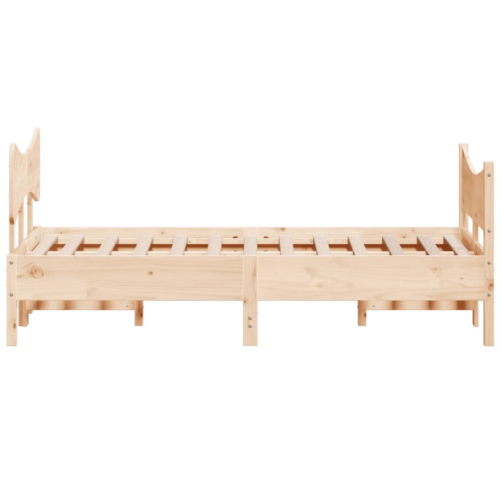 sengeramme uden madras 120x200 cm massivt fyrretræ
