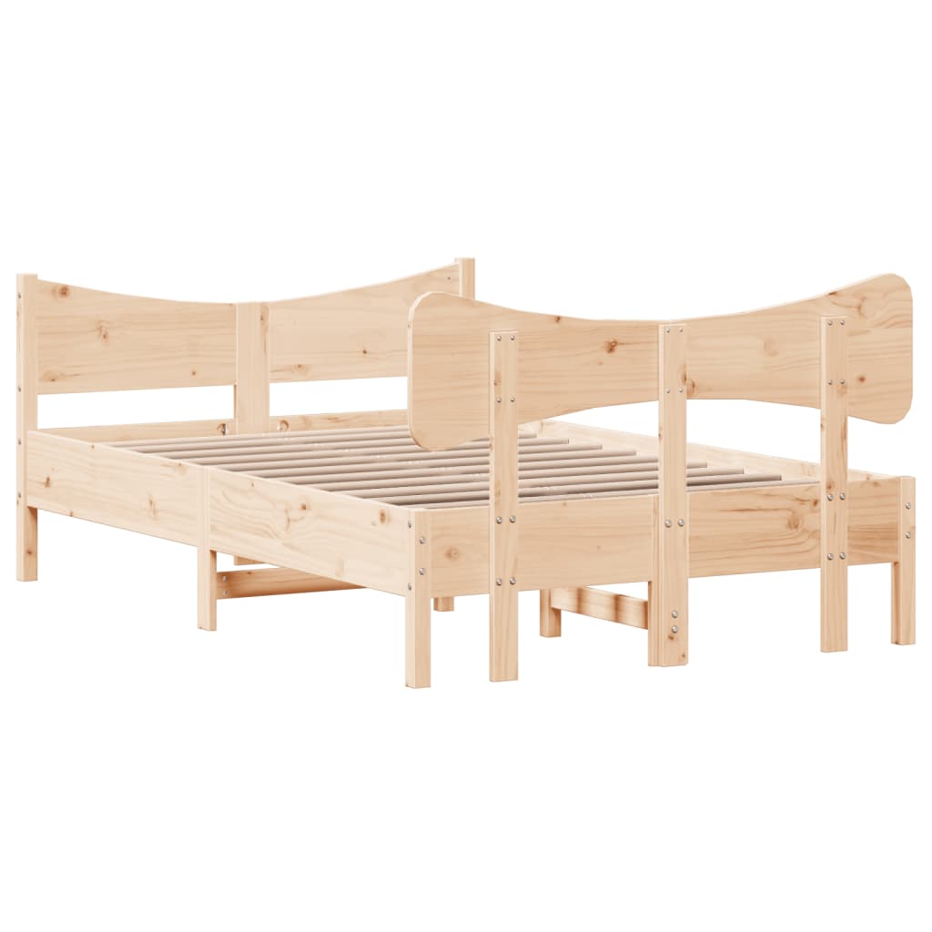sengeramme uden madras 120x200 cm massivt fyrretræ