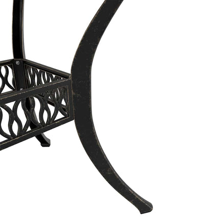bistrosæt 3 dele støbt aluminium bronzefarvet