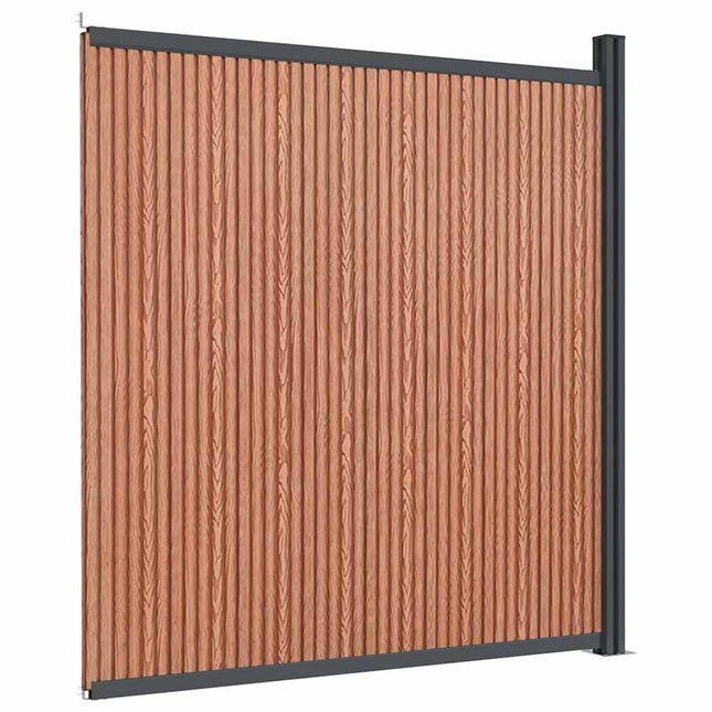 hegnspanel 173x186 cm WPC brun