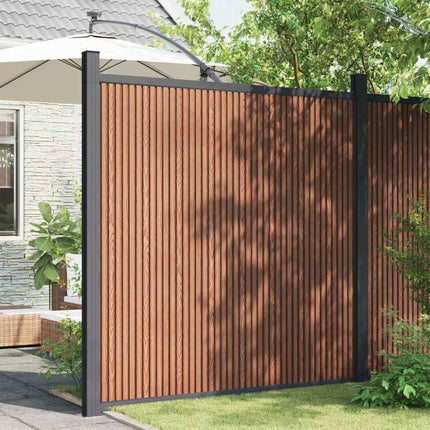 hegnspanel 173x186 cm WPC brun