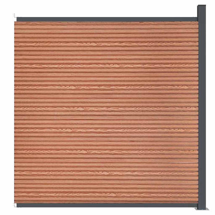 hegnspanel 173x186 cm WPC brun
