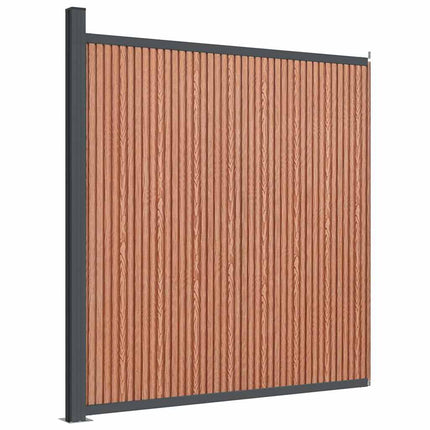 hegnspanel 173x186 cm WPC brun
