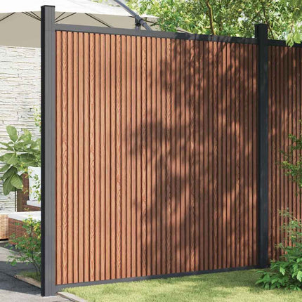 hegnspanel 173x186 cm WPC brun