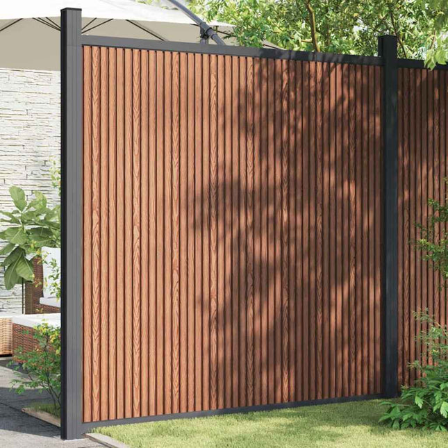 hegnspanel 173x186 cm WPC brun