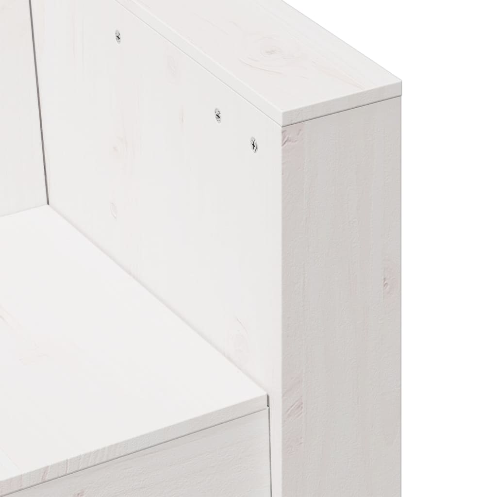 2-personers havesofa 134x60x62 cm massivt fyrretræ hvid